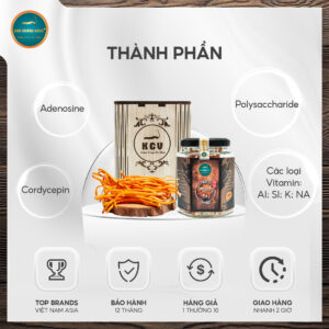 đông trùng hạ thảo khô 10g kim cương vàng